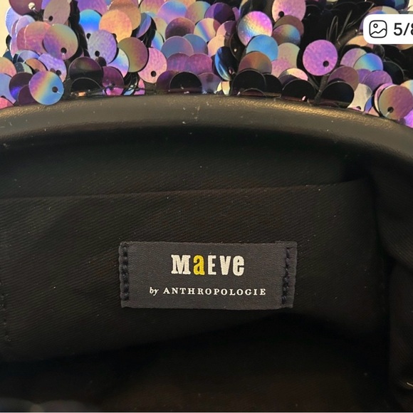 Maeve by Anthropologie Iridescent Sequin Clutch Chain - Picture 5 of 6